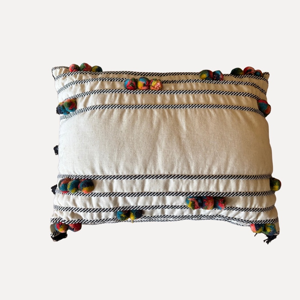 Target Opalhouse Boho Black + White Throw Pillow w/ Tassels - Never Used